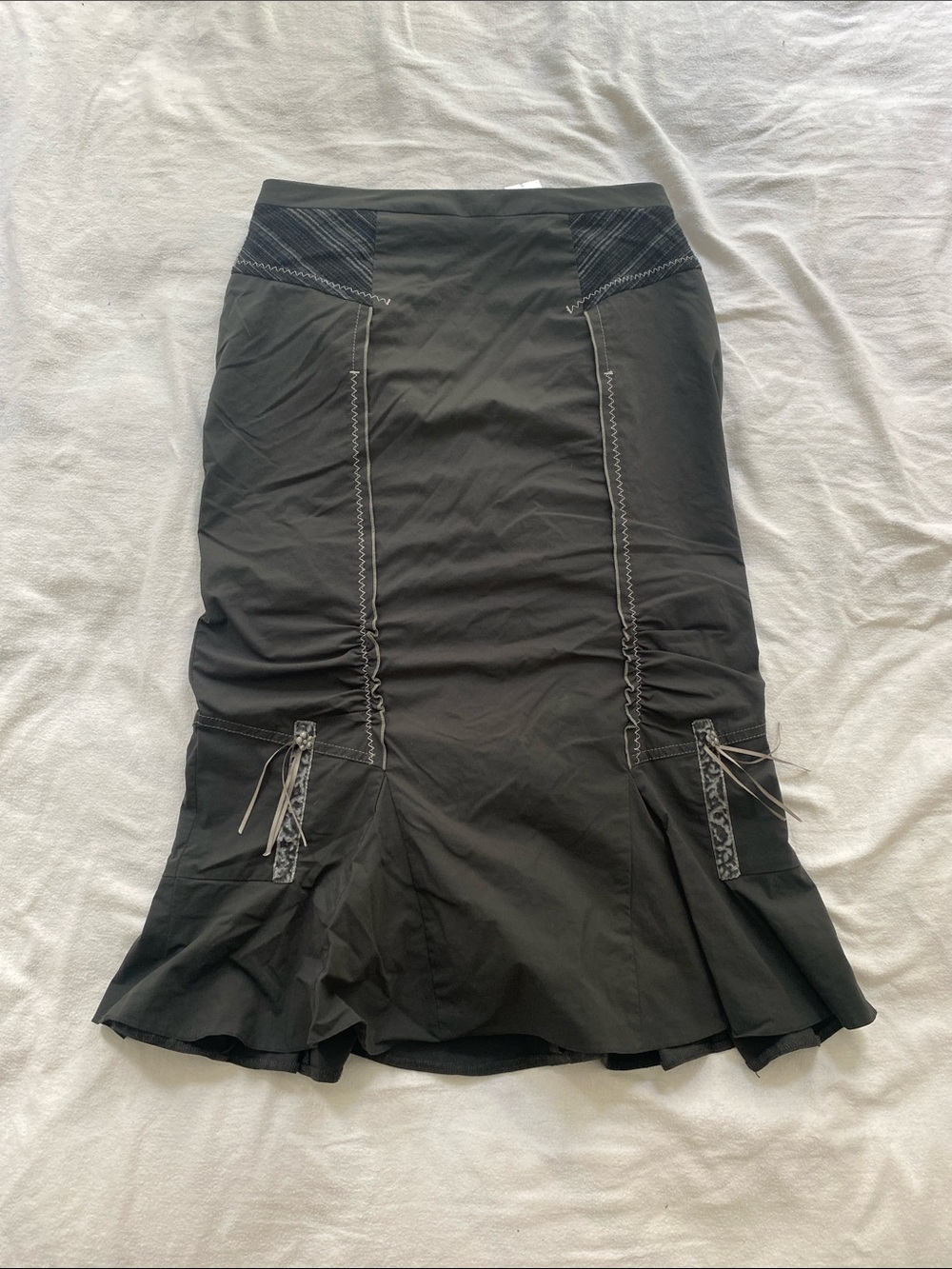 Dark Grey Midi Skirt